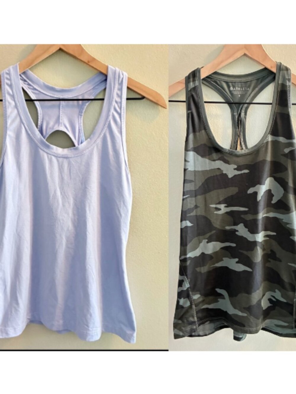 Athleta Limitless Keyhole Tank Top Bundle Size Small Light Purple Black Camo